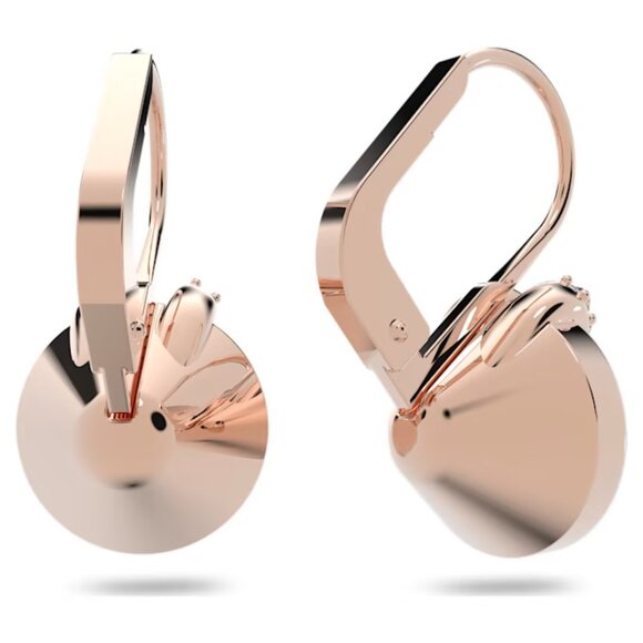 SWAROVSKI Bella V drop earrings Round cut, Gray, Rose gold-tone plated - Picture 3 of 11